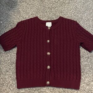 H&M Maroon Cable Knit Sweater